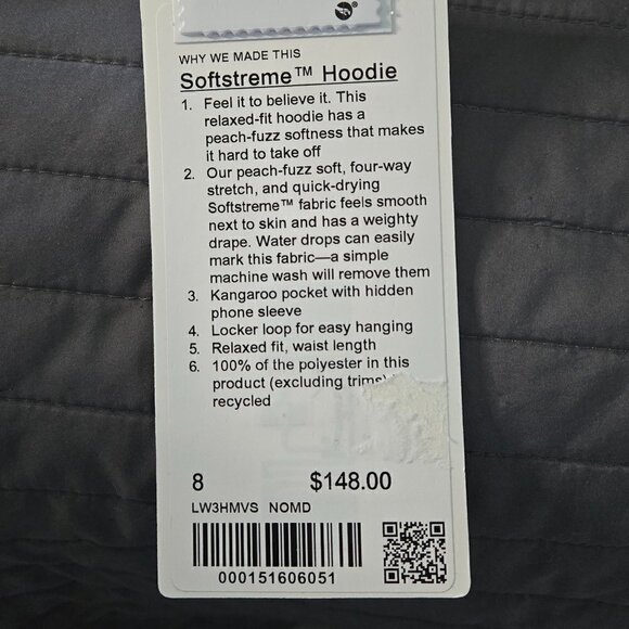 NWT Lululemon Softstreme Hoodie - 8 Nomad - Picture 5 of 7